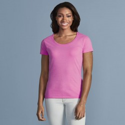 Plain Softstyle® women's deep scoop t-shirt Gildan 153 GSM